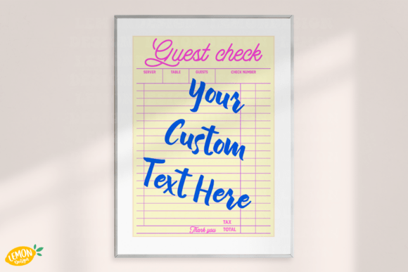 Download Custom Trendy Guest Check PNG - Check Collection