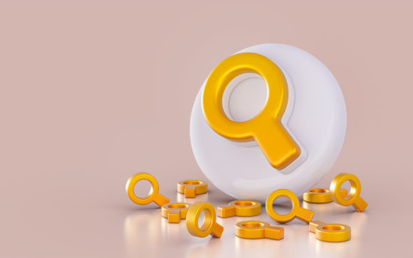 Download Realistic Search Sign Icon on the White - Premium Resources
