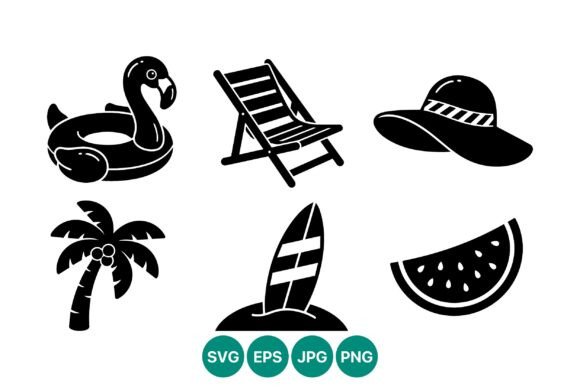Download Summer Vector Icons Set Flamingo Float - Premium Resources
