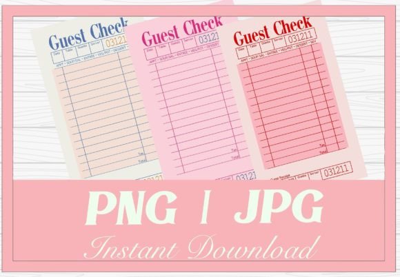 Download Pink Guest Check Clip Art Illustrations - Check Collection